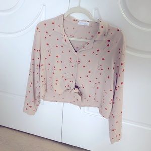 Oak and fort tie waist blouse